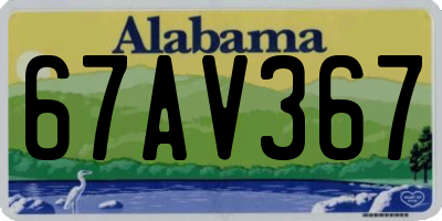 AL license plate 67AV367