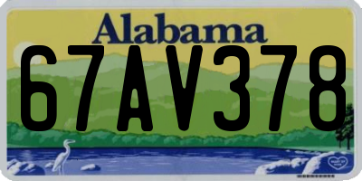 AL license plate 67AV378