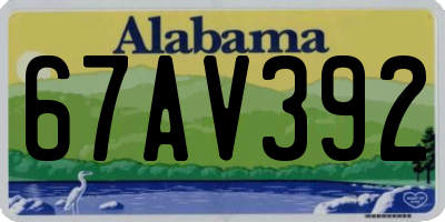 AL license plate 67AV392