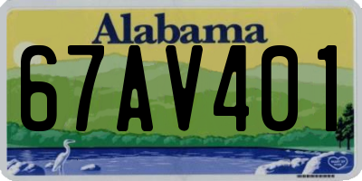 AL license plate 67AV401