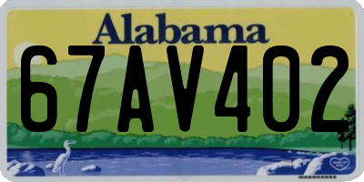 AL license plate 67AV402