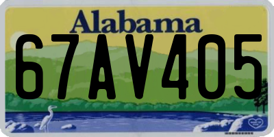 AL license plate 67AV405