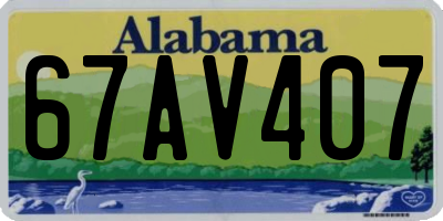 AL license plate 67AV407