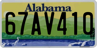 AL license plate 67AV410
