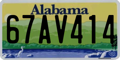 AL license plate 67AV414