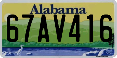 AL license plate 67AV416