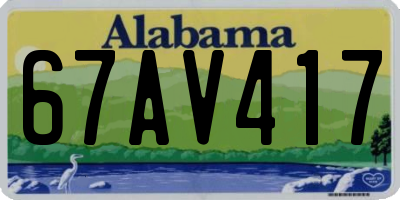 AL license plate 67AV417