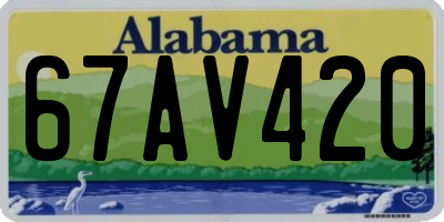AL license plate 67AV420