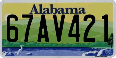 AL license plate 67AV421
