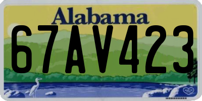 AL license plate 67AV423