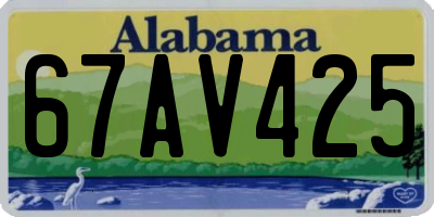 AL license plate 67AV425
