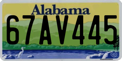 AL license plate 67AV445