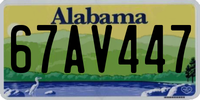 AL license plate 67AV447