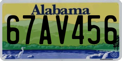 AL license plate 67AV456