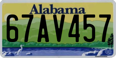 AL license plate 67AV457