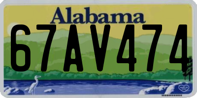 AL license plate 67AV474