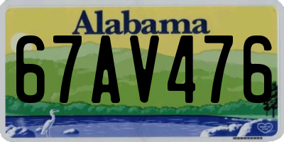 AL license plate 67AV476