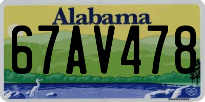 AL license plate 67AV478