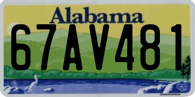 AL license plate 67AV481