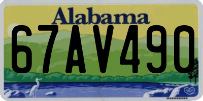 AL license plate 67AV490