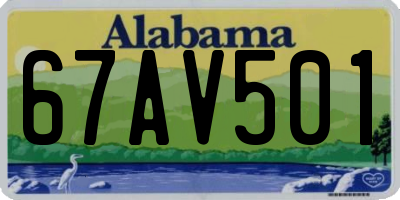 AL license plate 67AV501
