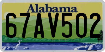 AL license plate 67AV502