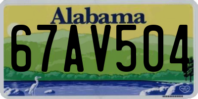 AL license plate 67AV504