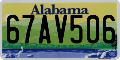 AL license plate 67AV506