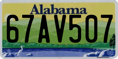 AL license plate 67AV507