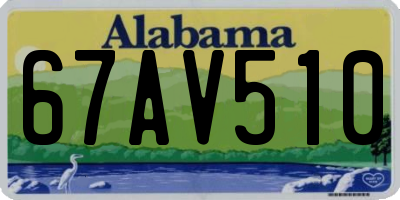 AL license plate 67AV510