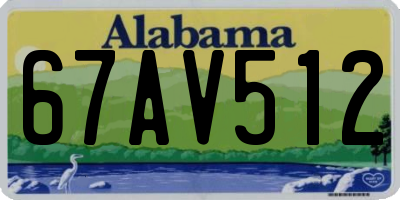 AL license plate 67AV512