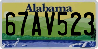 AL license plate 67AV523