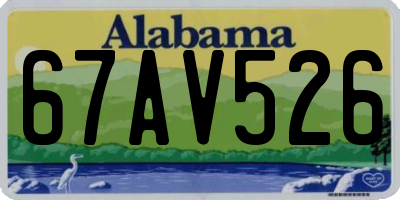 AL license plate 67AV526