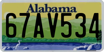 AL license plate 67AV534