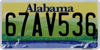 AL license plate 67AV536
