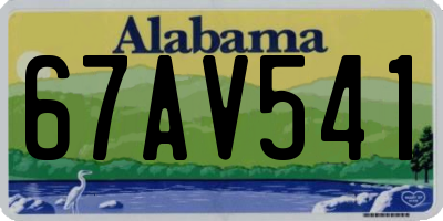 AL license plate 67AV541