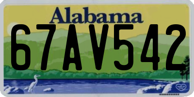 AL license plate 67AV542