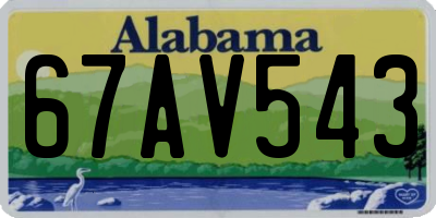 AL license plate 67AV543