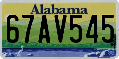 AL license plate 67AV545