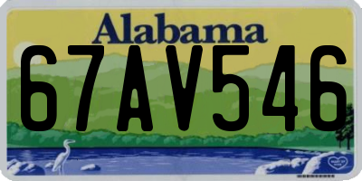 AL license plate 67AV546