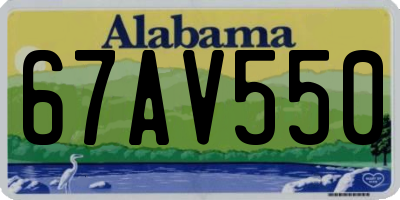 AL license plate 67AV550