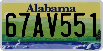 AL license plate 67AV551