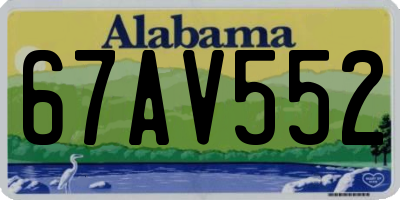 AL license plate 67AV552