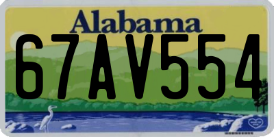AL license plate 67AV554