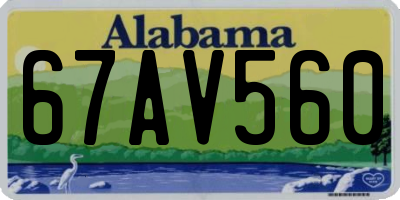 AL license plate 67AV560