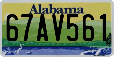 AL license plate 67AV561