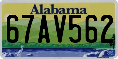 AL license plate 67AV562