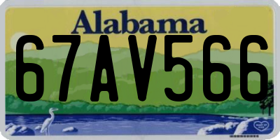 AL license plate 67AV566