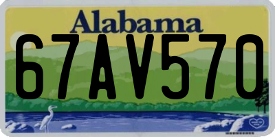 AL license plate 67AV570