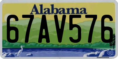 AL license plate 67AV576
